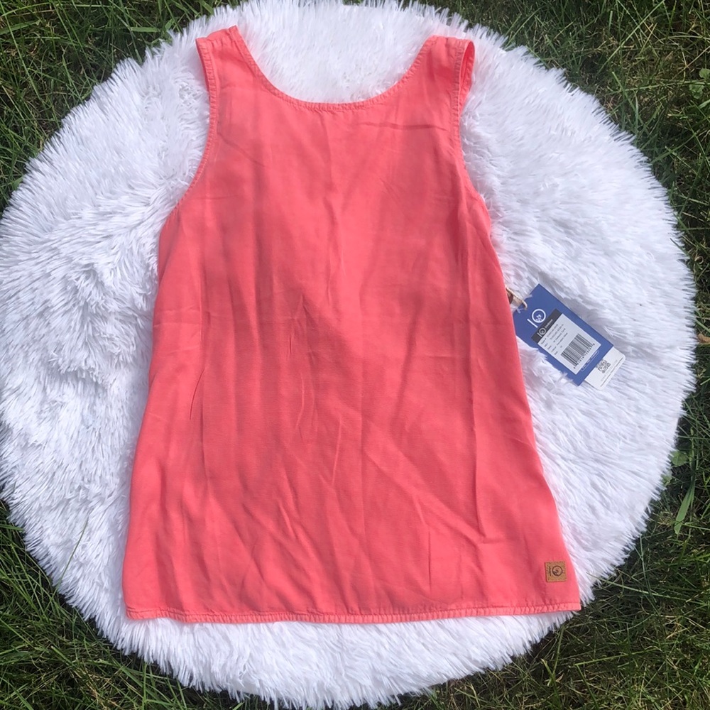 Tentree Womens Harbor Split Back Coral Tank Top Size Medium NEW